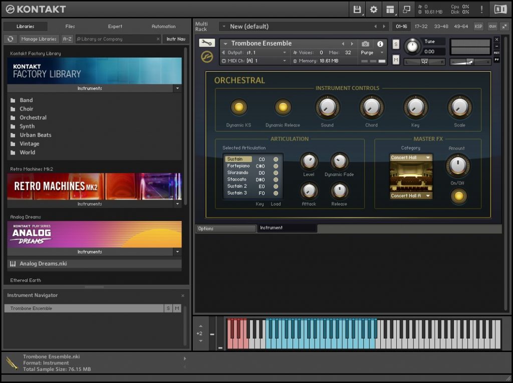 what libraries come with kontakt 6 player