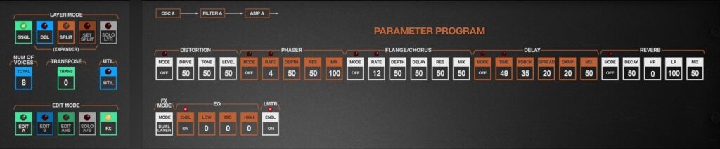 CHERRY AUDIO CHROMA - Effektsektion