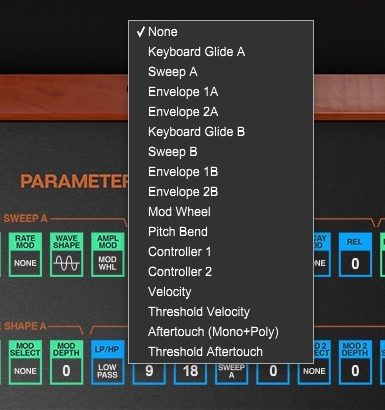 CHERRY AUDIO CHROMA - Modulationszuweisung