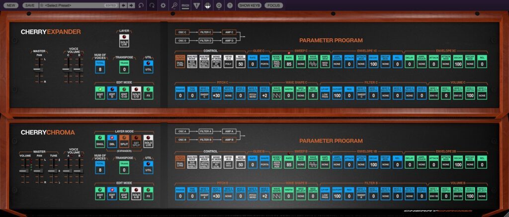 CHERRY AUDIO CHROMA mit aktivem EXPANDER