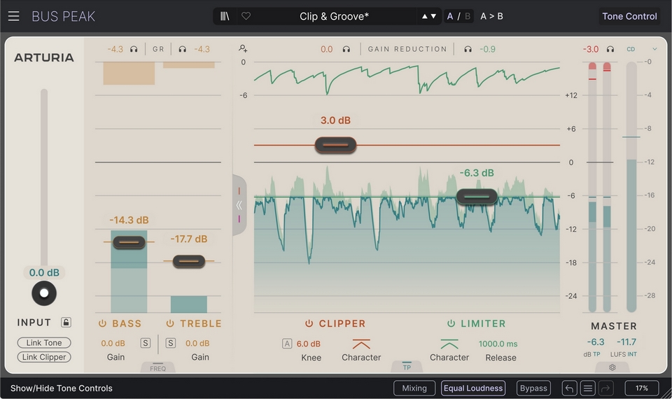 ARTURIA BUS PEAK - helles GUI-Thema