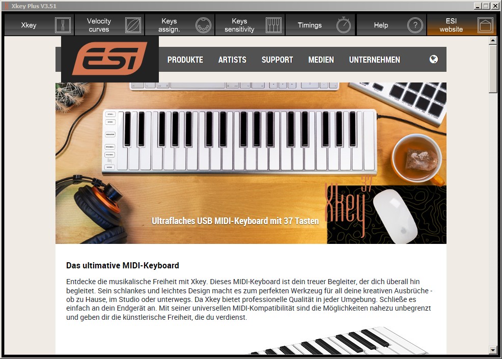 ESI XKEY PLUS EDITOR - ESI Website Panel