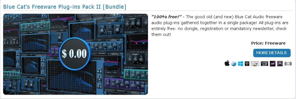 Blue Cat Audio gratis Plug-In Bundle