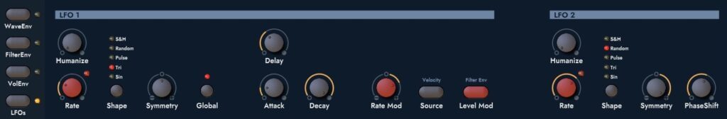 WALDORF MICROWAVE 1 Plugin - LFOs