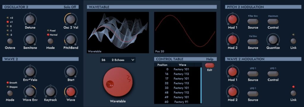 WALDORF MICROWAVE 1 Plugin - Oszillator 2