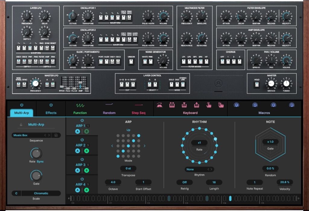 ARTURIA SYNTHX V - Advanced Panel