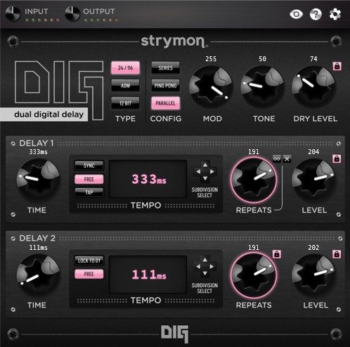 STRYMON DIG - Farbschema Black