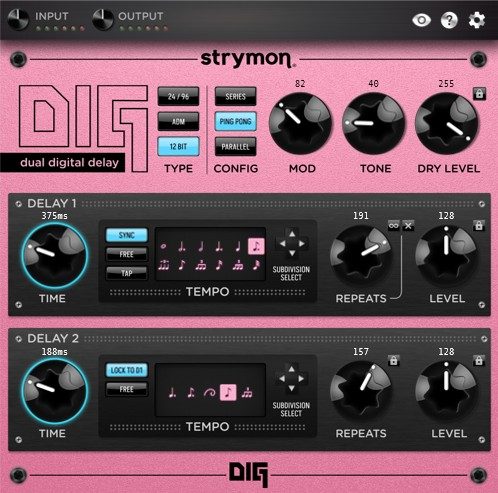 STRYMON DIG - Farbschema Pink