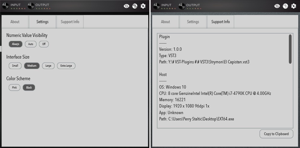 STRYMON ECHO PLUGIN BUNDLE - Settings